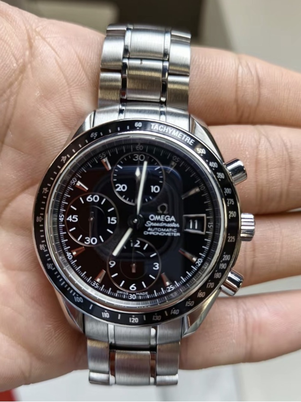 OMEGA Speedmaster Date 3210.50.00 Black Dial 40mm Chronograph Racing Watch
